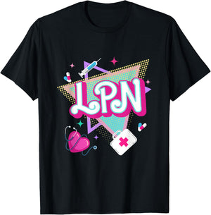 Retro vintage LPN Licensed Practical Nurse men women T-Shirt - T-Shirt | Black