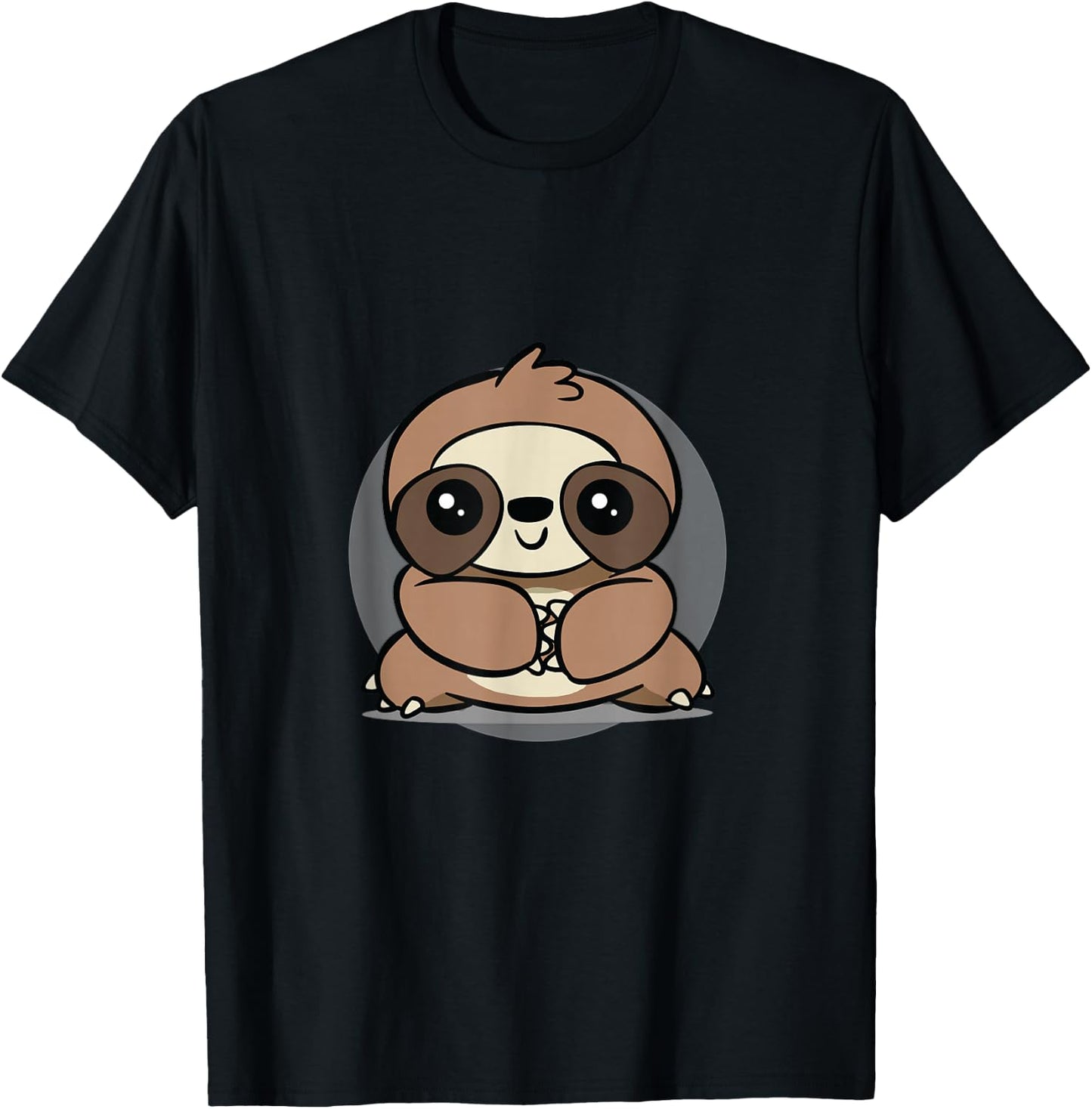 Adorable Chibi Kawaii Baby Sloth Lover T-Shirt - T-Shirt | Black