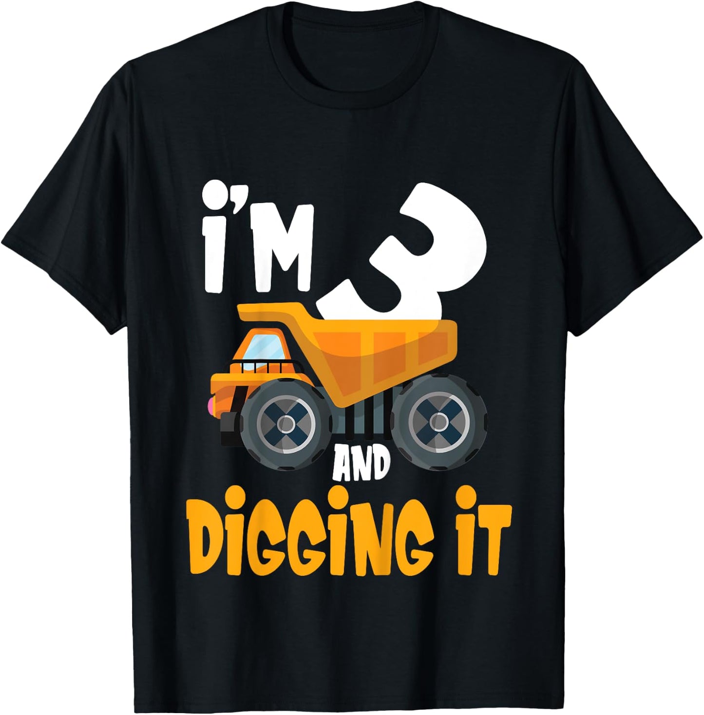 I'm 3 and digging it 3 year old 3rd Birthday Boy I'm 3 T-Shirt - T-Shirt | Black