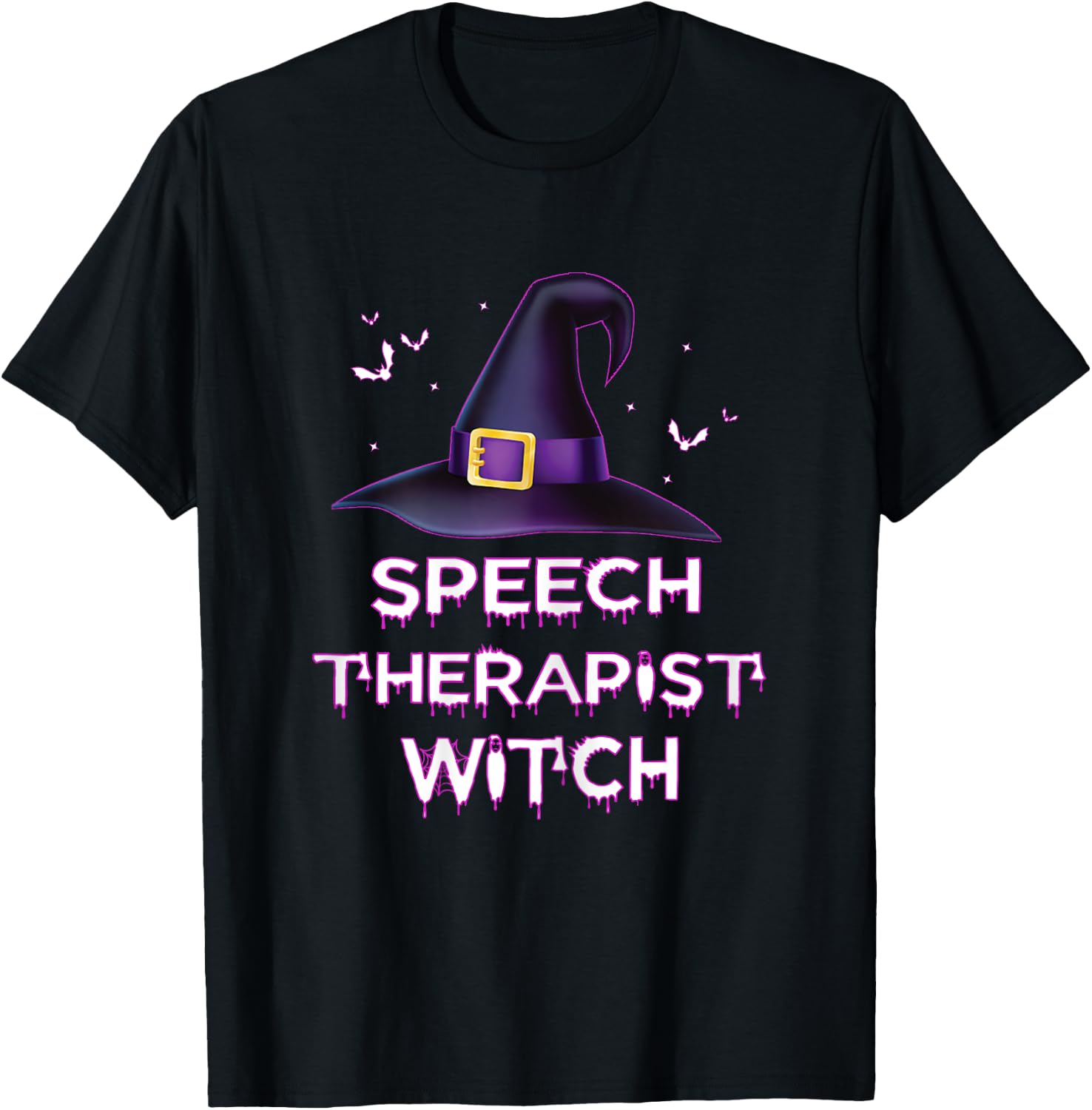 Spooky Speech Therapist Witch Halloween Costume 2023 T-Shirt - T-Shirt | Black