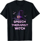 Spooky Speech Therapist Witch Halloween Costume 2023 T-Shirt - T-Shirt | Black