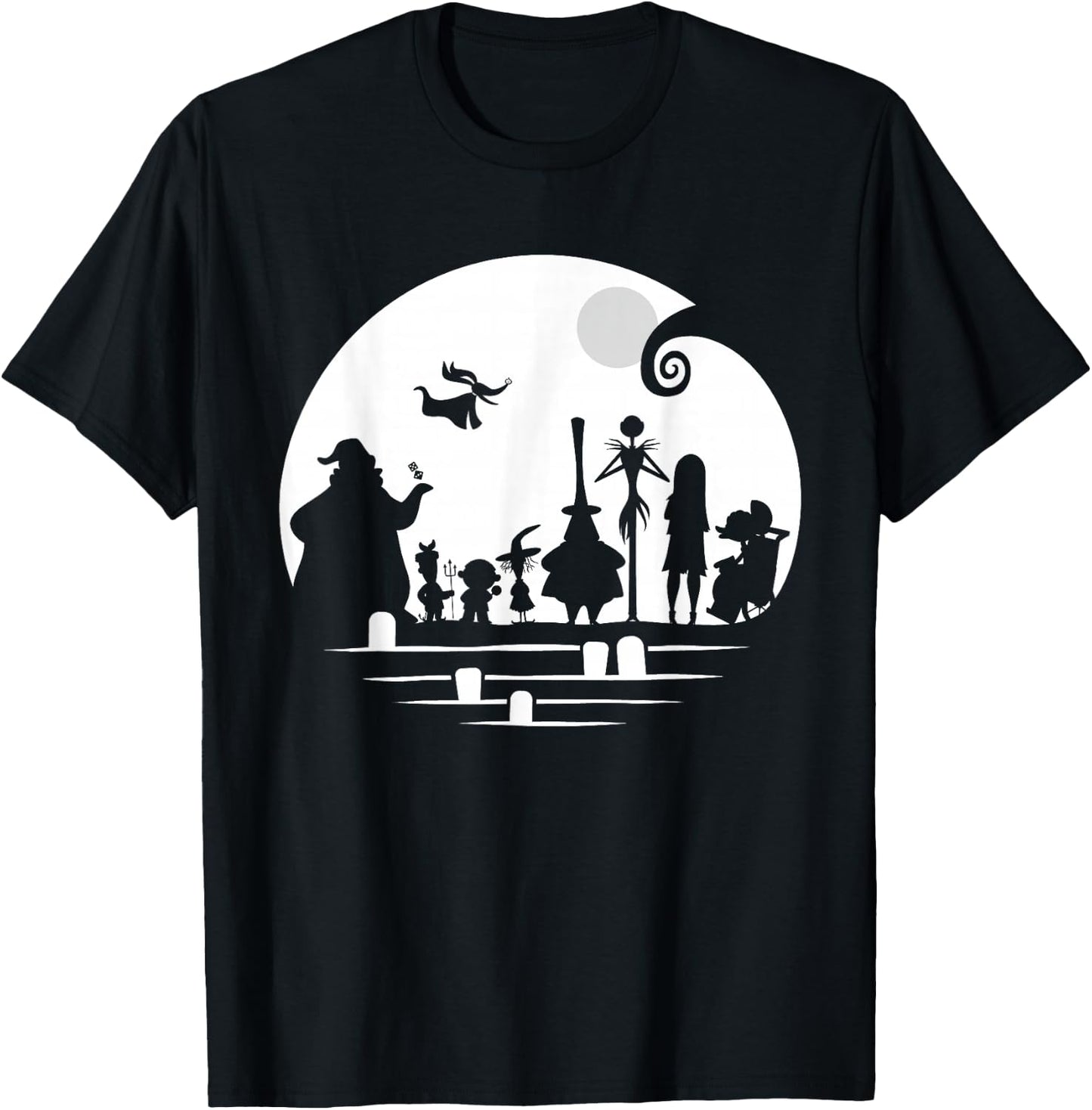 Disney The Nightmare Before Christmas Character Silhouette T-Shirt - T-Shirt | Black