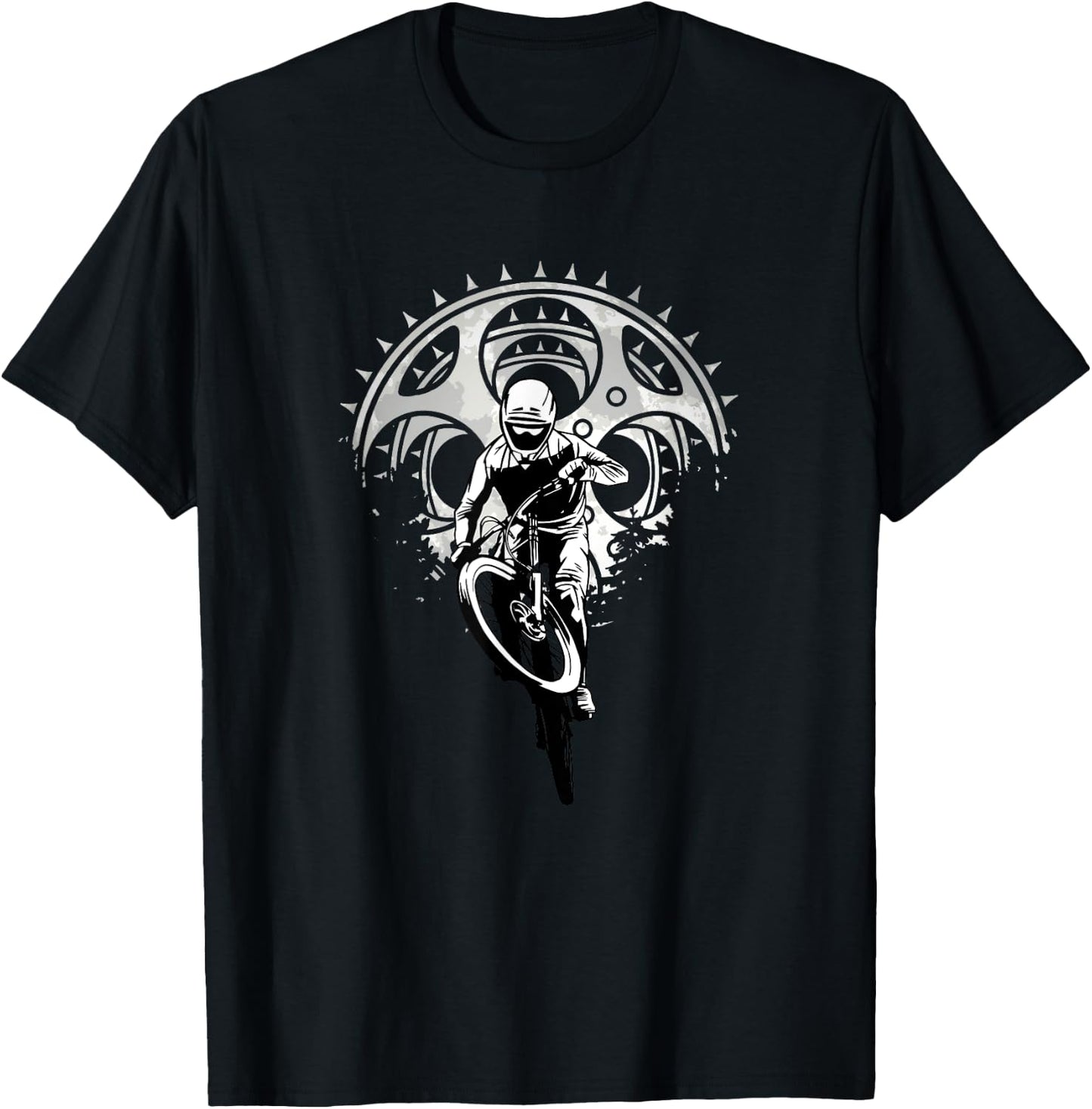 Downhill Biker Graphics - Mountain Bike & Mountain Biker T-Shirt - T-Shirt | Black