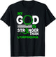 My God Is Stronger Than Lymphoma Awareness Ribbon T-Shirt - T-Shirt | Black