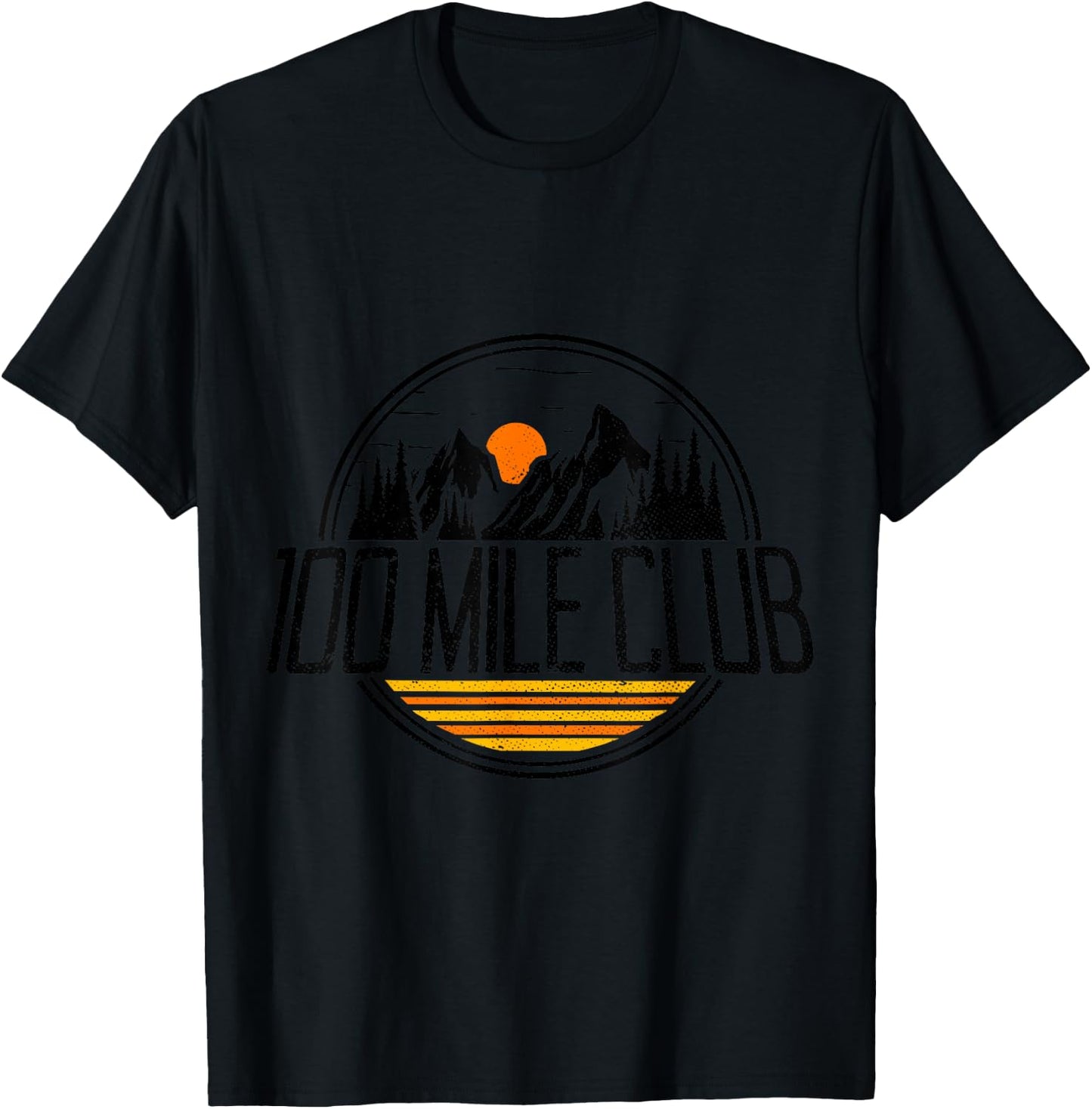 100 Mile Club Run Adventure Fell Ultra Run Trail Running T-Shirt - T-Shirt | Black