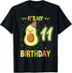 Its My 11th Birthday Avocado T-Shirt - T-Shirt | Black