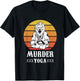 Jiu Jitsu Murder Yoga Vintage Sunset Funny Brazilian T-Shirt - T-Shirt | Black