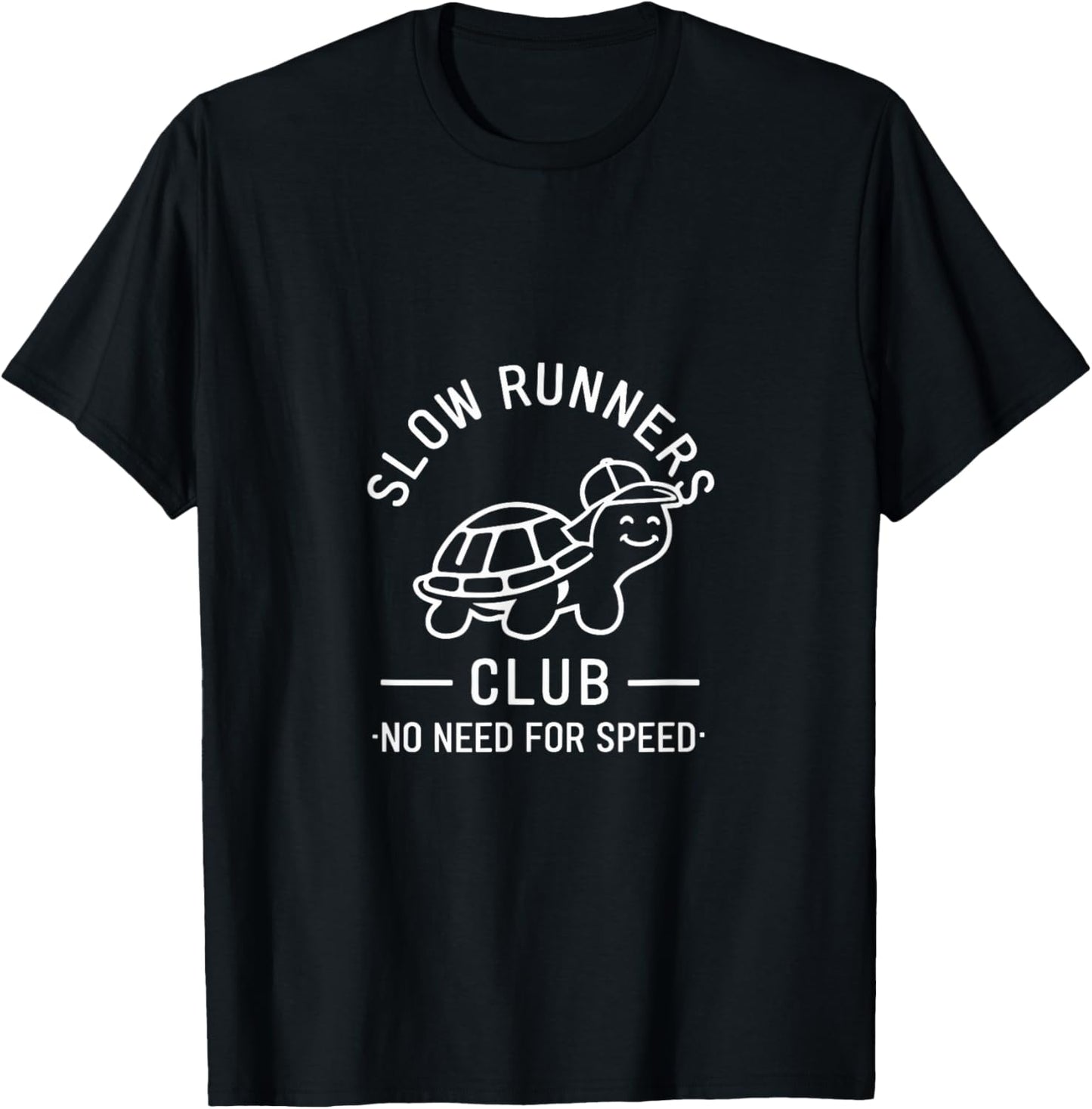 Slow Runners Club Easygoing Running Design T-Shirt - T-Shirt | Black