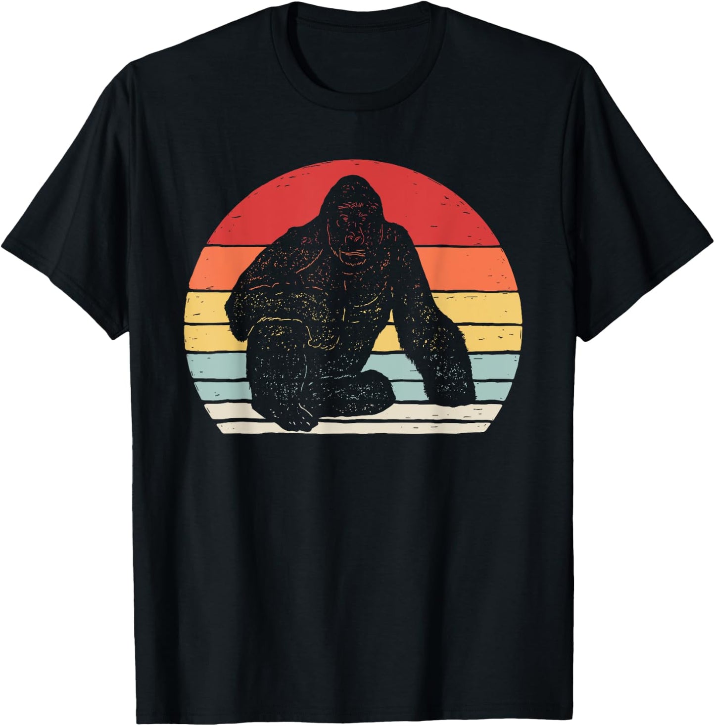 Vintage Retro Gorilla T-Shirt - T-Shirt | Black