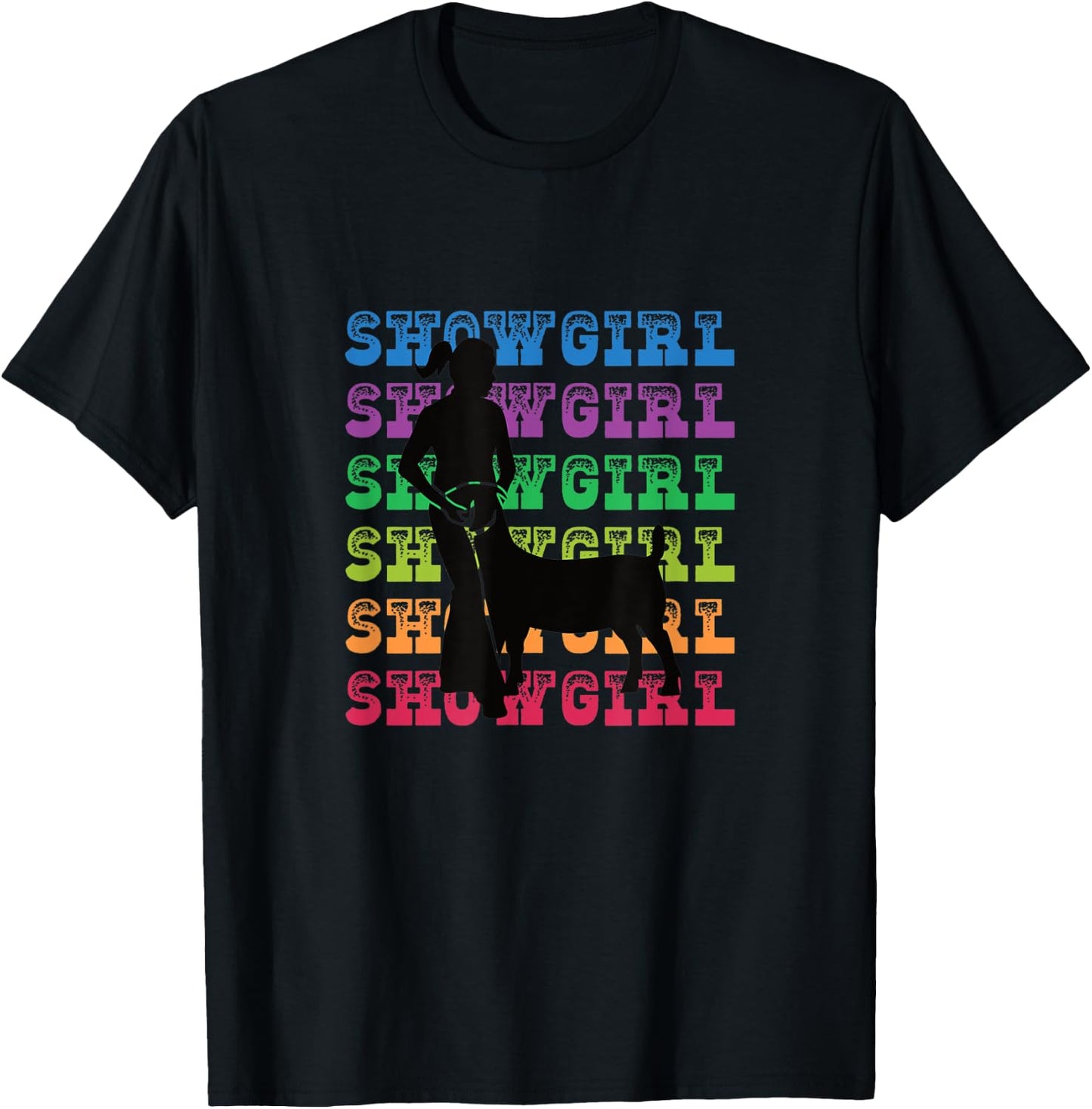 Show Girl - Fun Livestock Goat Showing T-Shirt - T-Shirt | Black