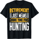 Hunter Hunting Gear Deerhunter Bowhunter Retired Retirement T-Shirt - T-Shirt | Black