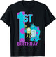 Disney Pixar Monsters Inc. Mike & Sully Happy 1st Birthday T-Shirt - T-Shirt | Black