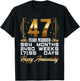 47 Years Married - Funny 47th Wedding Anniversary T-Shirt - T-Shirt | Black