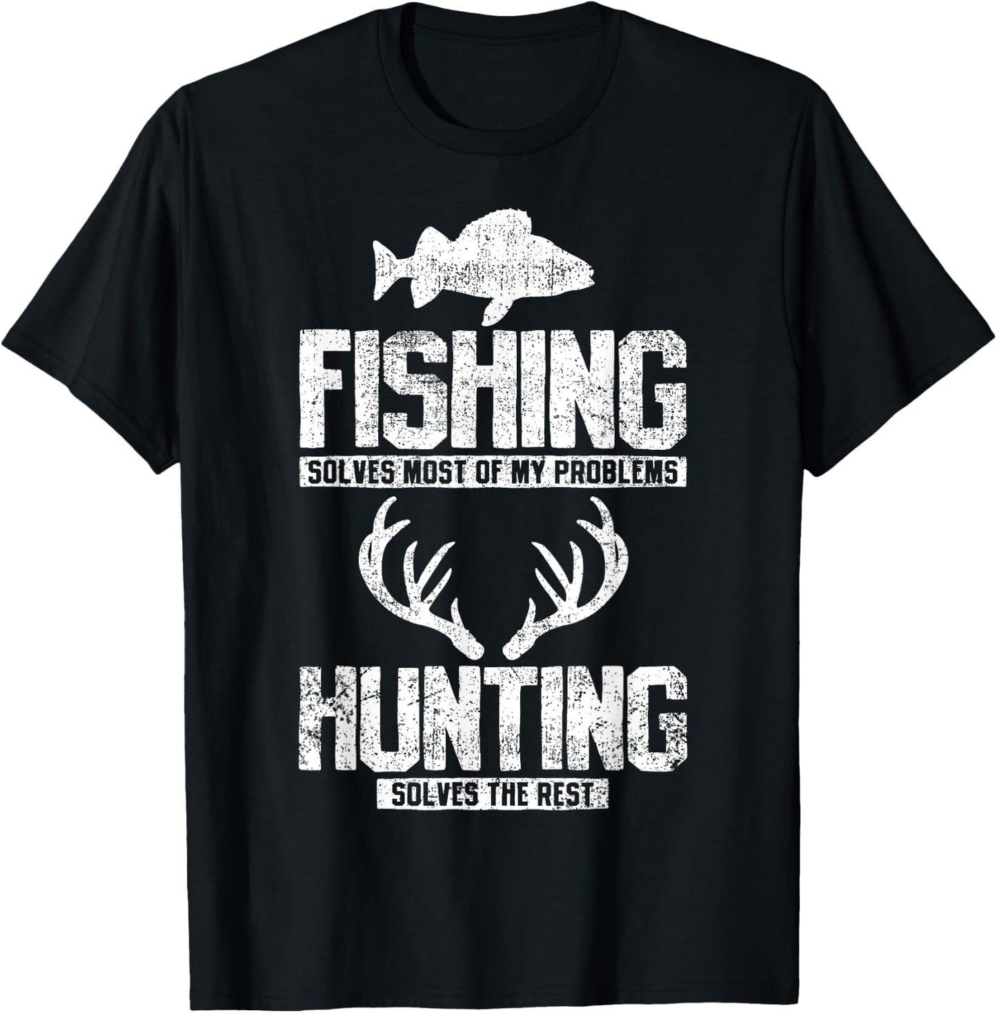 Fishing Hunting T-Shirt - T-Shirt | Black