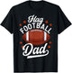Flag Football Dad Of A Flag Football Player Father T-Shirt - T-Shirt | Black