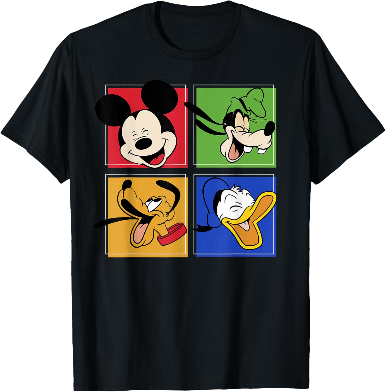 Disney Mickey And Friends Group Shot Box Up T-Shirt - T-Shirt | Black