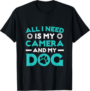 Photographer Dog Owner Photography Camera T-Shirt - T-Shirt | Black