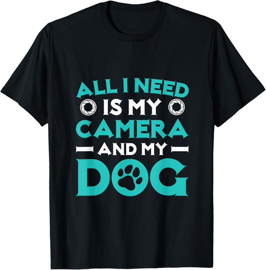 Photographer Dog Owner Photography Camera T-Shirt - T-Shirt | Black