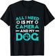 Photographer Dog Owner Photography Camera T-Shirt - T-Shirt | Black