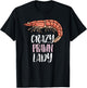 Crazy Prawn Lady - Prawn Lovers T-Shirt - T-Shirt | Black