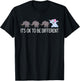 Autism It's Ok to Be Different Elephant Funny Being Unique T-Shirt - T-Shirt | Black