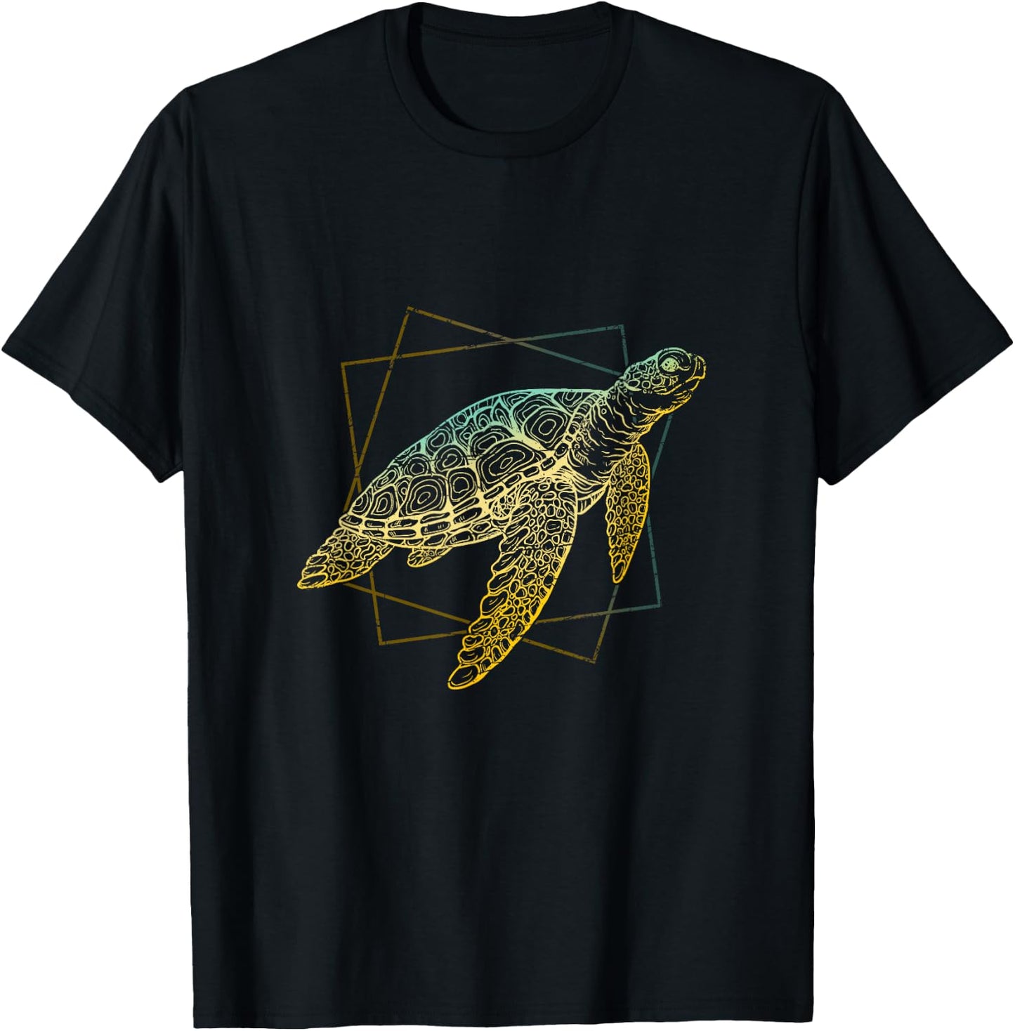 Ocean Animal Sea Creature Turtle T-Shirt - T-Shirt | Black