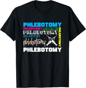 Phlebotomy Phlebologist Doctor Specialist Doctor Syringe Gift T-Shirt - T-Shirt | Black