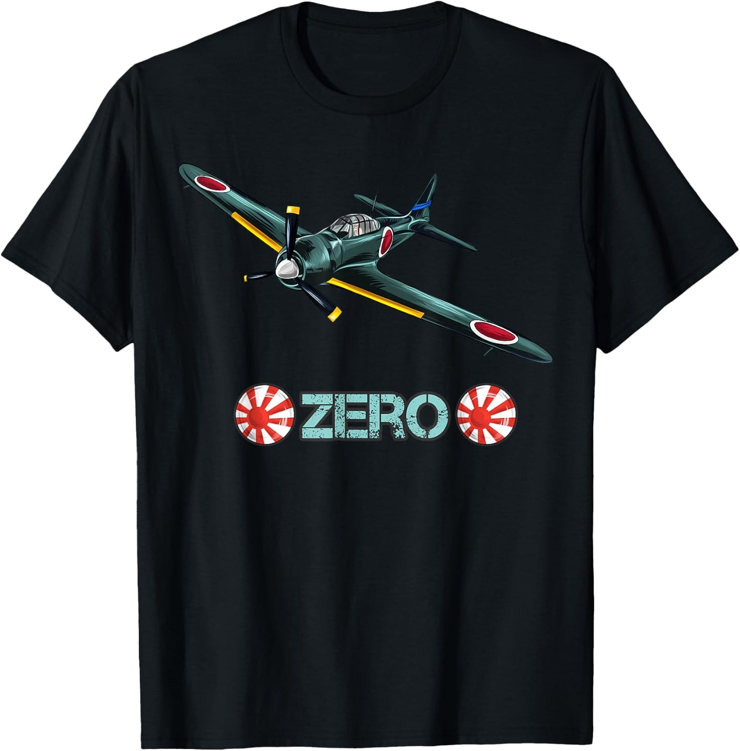 World War 2 Japanese Fighter Plane Zero T-Shirt - T-Shirt | Black