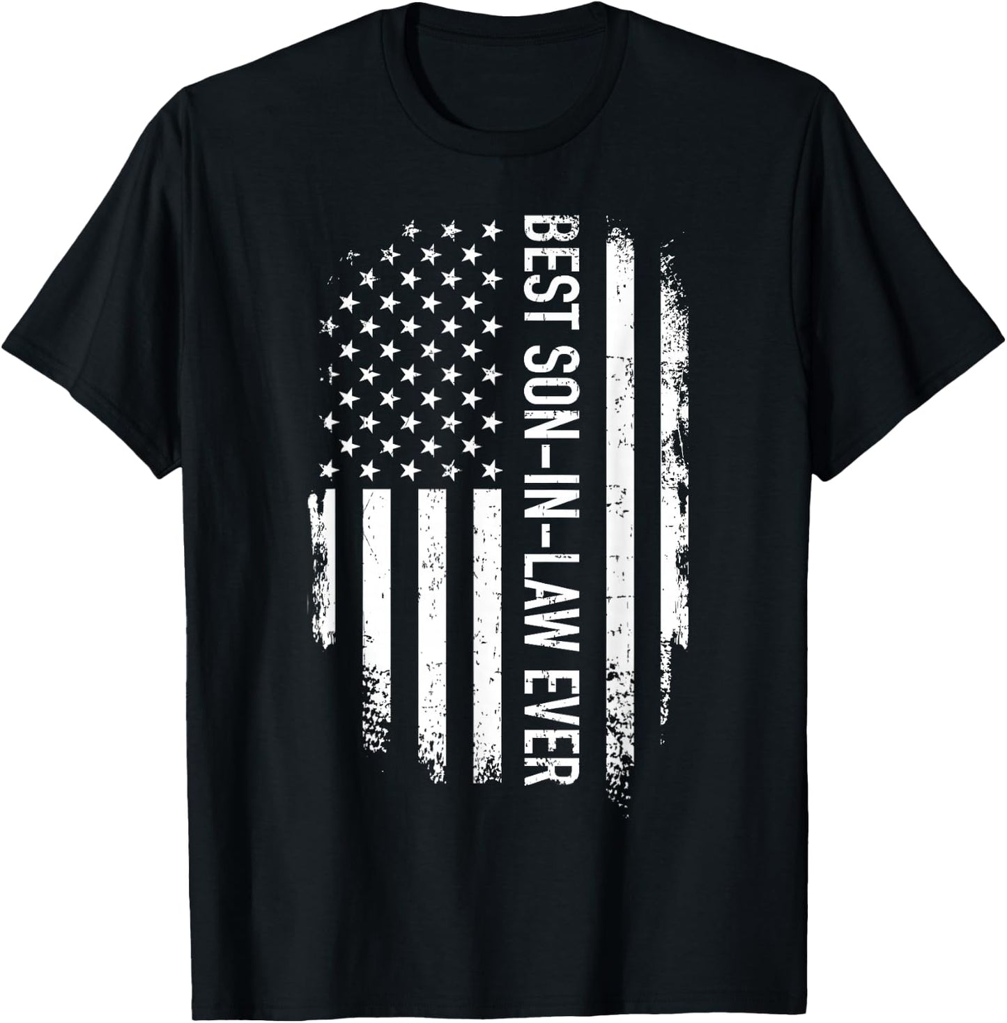 Best Son-in-Law Ever US American Vintage Flag T-Shirt - T-Shirt | Black