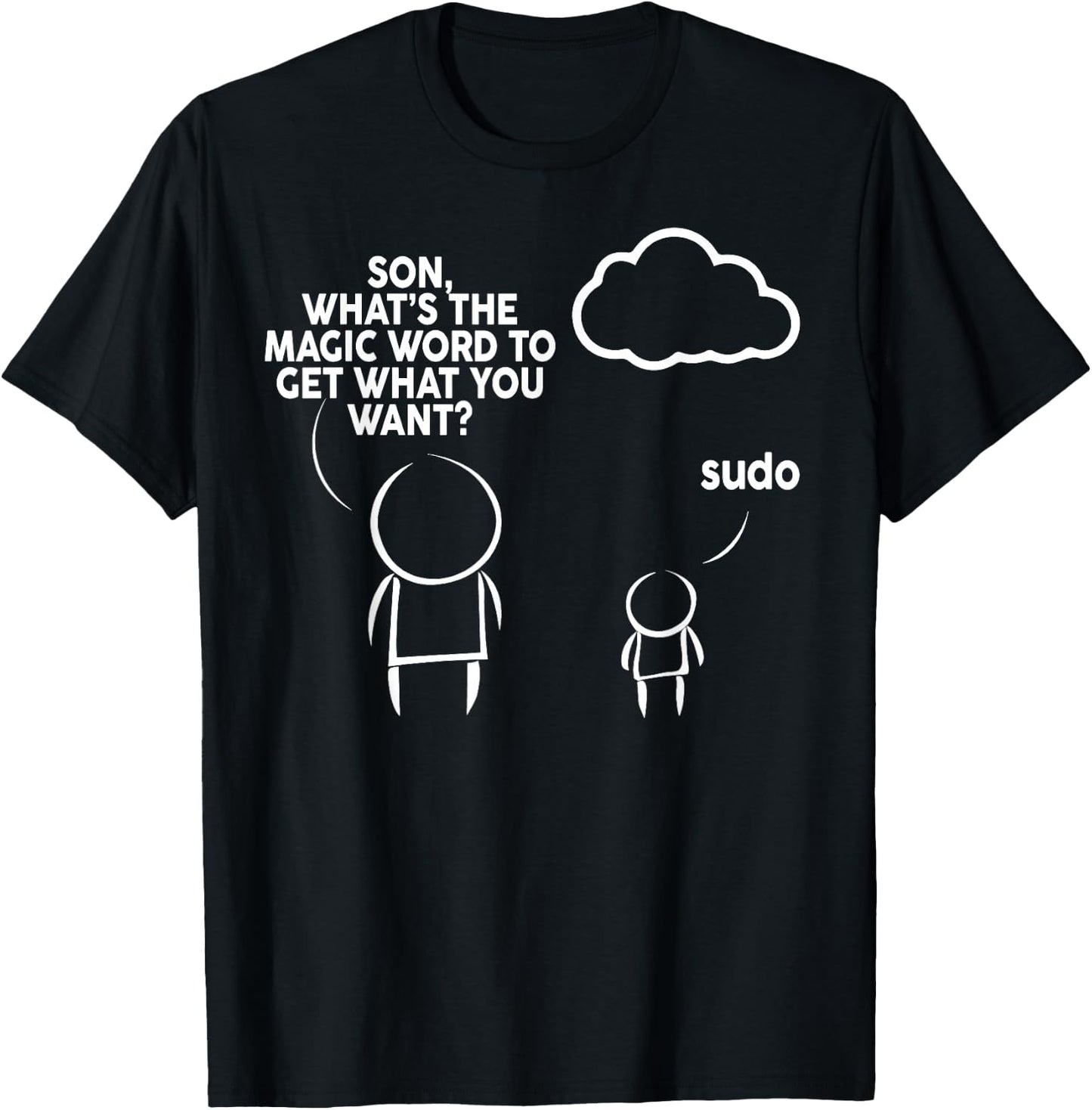 Funny Geek Programmer Nerd Dad Men Father Developer Computer T-Shirt - T-Shirt | Black