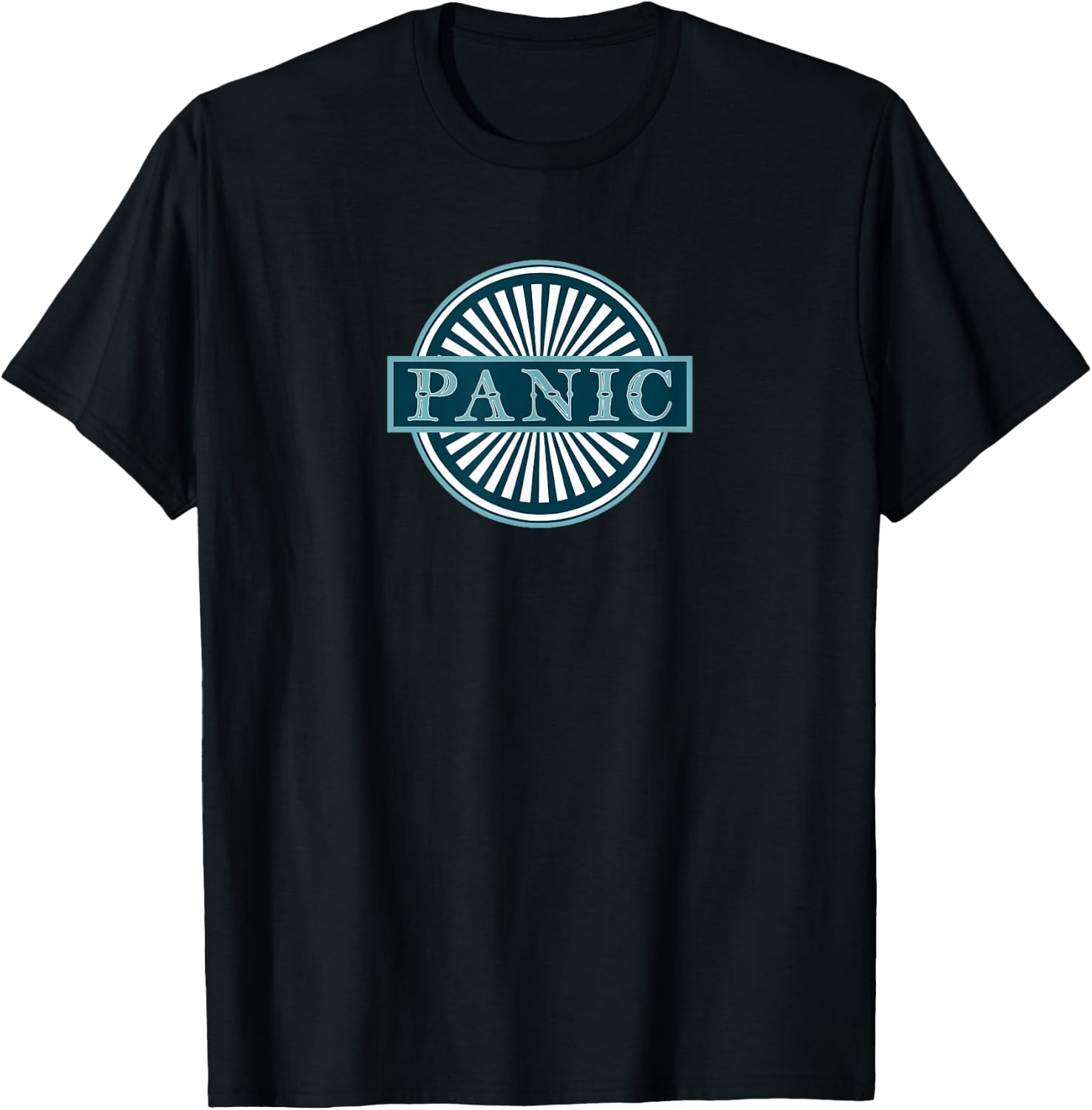 Panic Retro Vintage Style Jam Music Design T-Shirt - T-Shirt | Black
