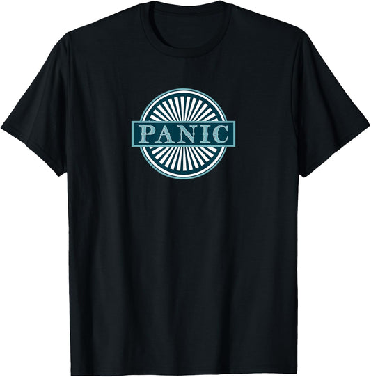 Panic Retro Vintage Style Jam Music Design T-Shirt - T-Shirt | Black