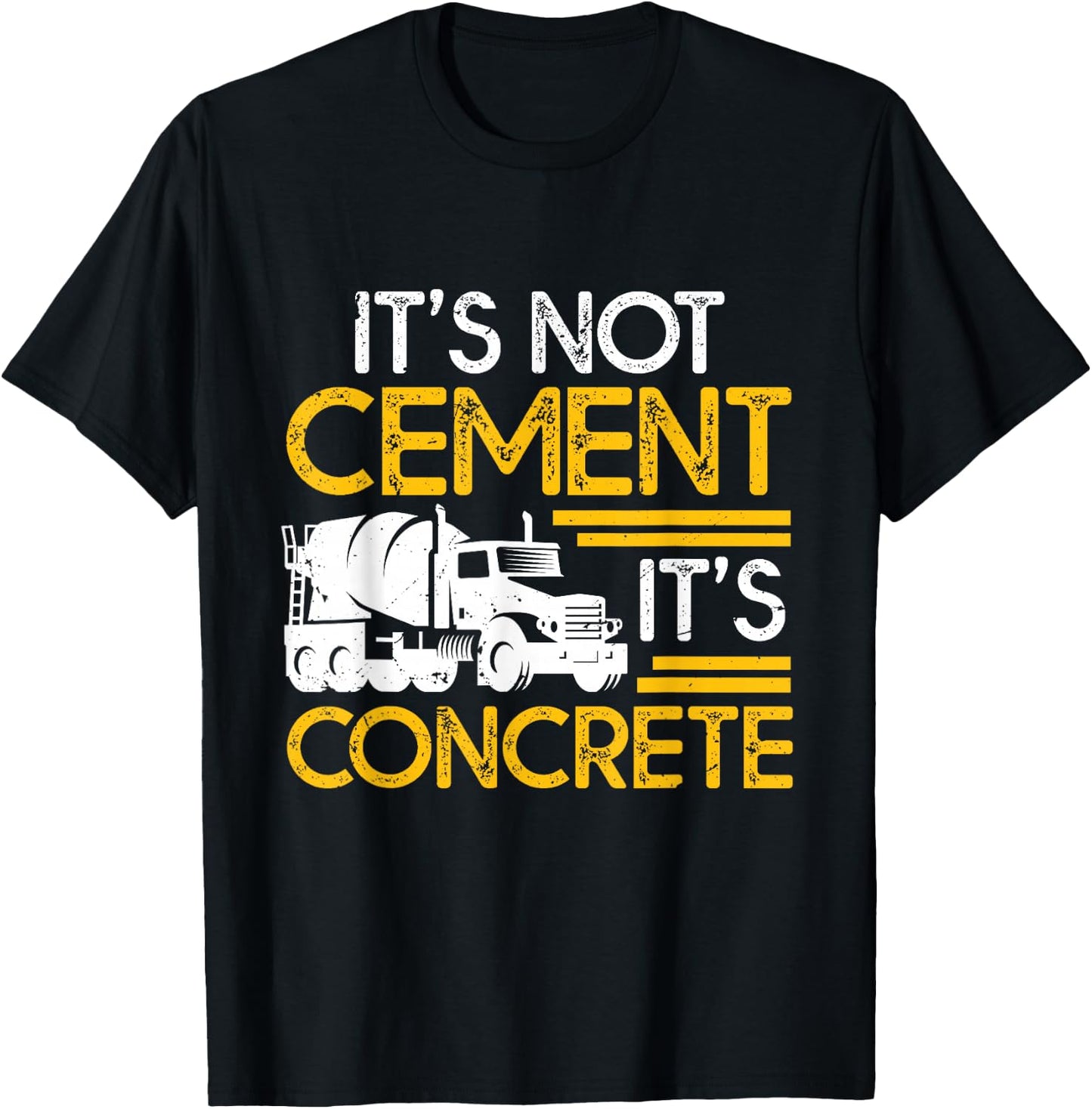 SHIRTSIDE Concrete Men's & Women's Black Concrete Pump Operator , Classic Fit, Short Sleeve, Small, Round Neck, Modern Concrete Design, All Seasons T-Shirt - T-Shirt | Black