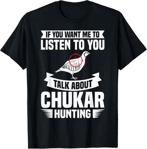 Chukar Hunting Bird Hunter Season T-Shirt - T-Shirt | Black