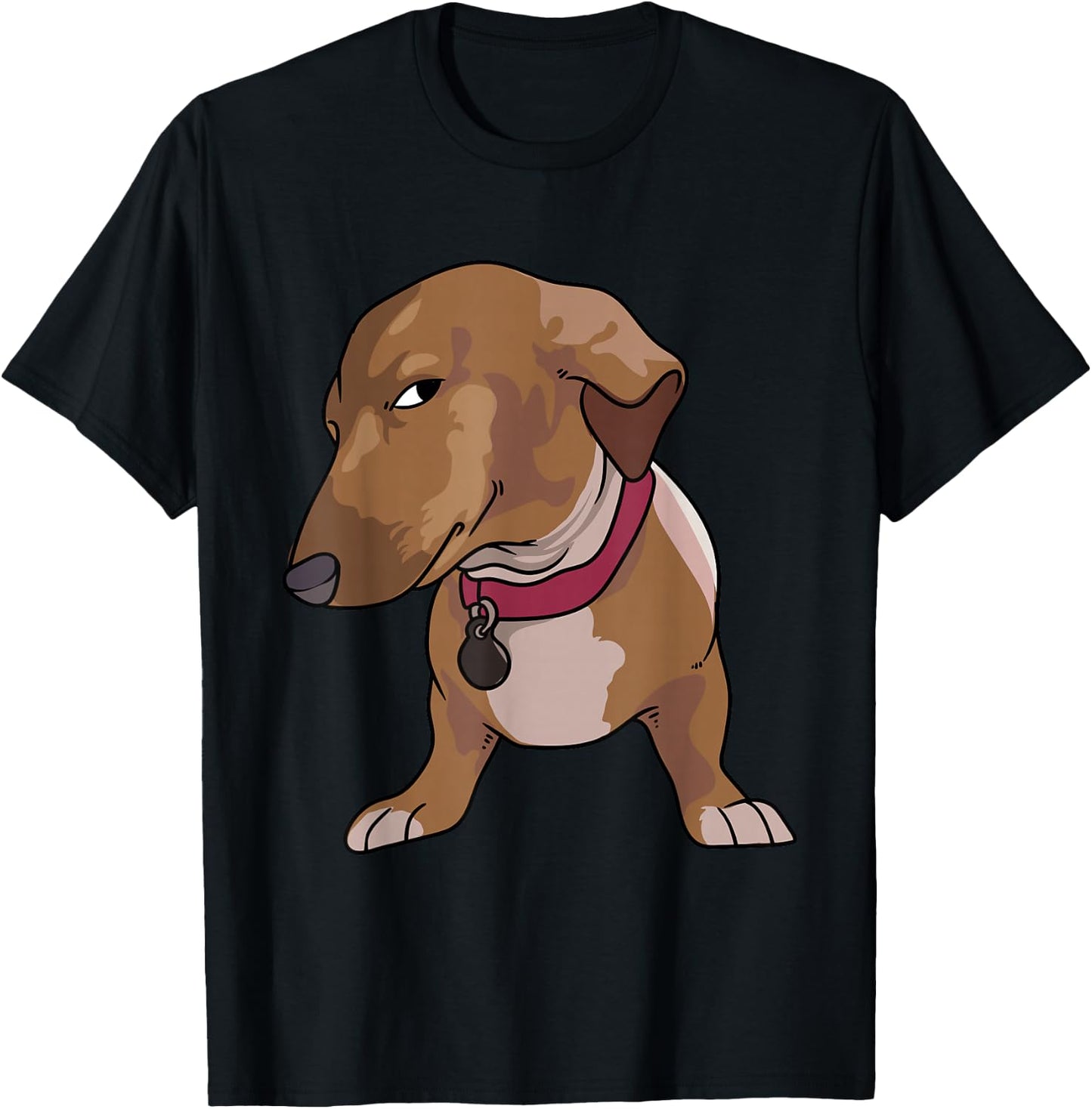 Side Eye Dog Meme Funny Dog Giving Side Eye T-Shirt - T-Shirt | Black