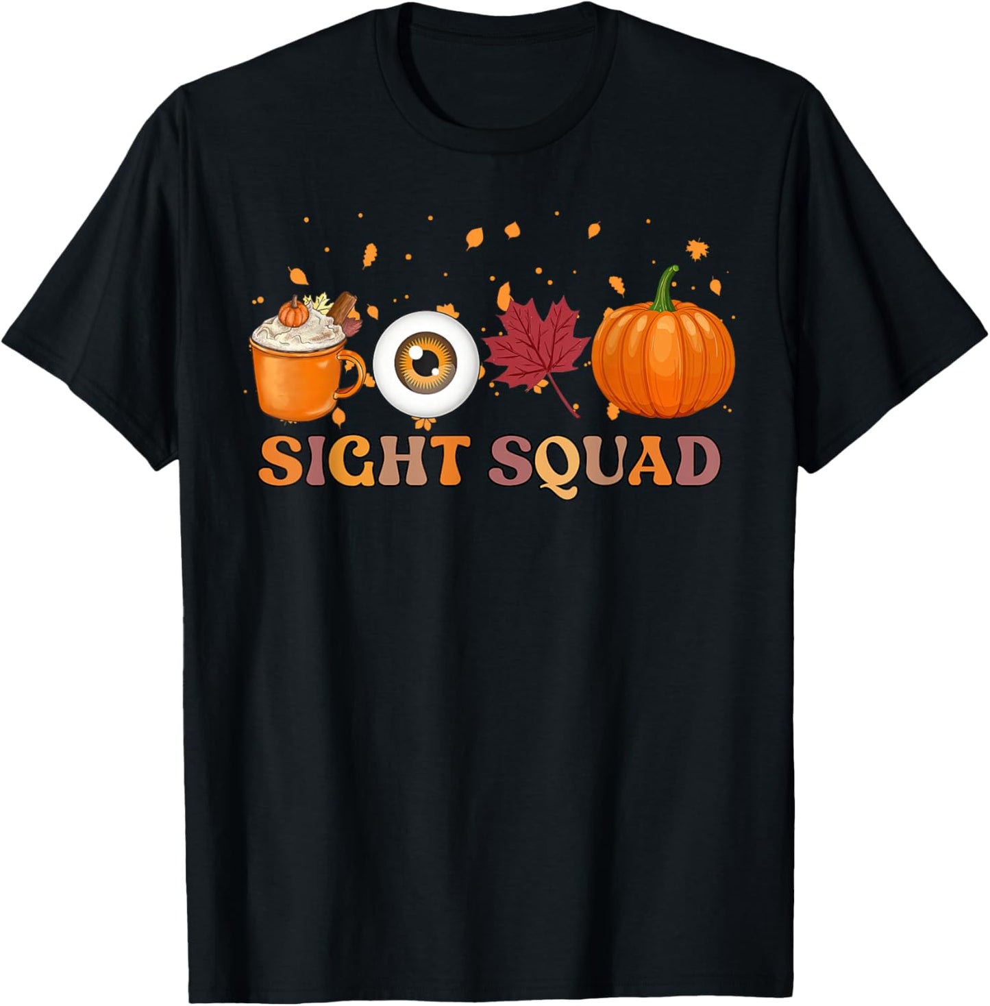 Halloween Sight Squad Optometrist Pumpkin Eye Doctor Gothic T-Shirt - T-Shirt | Black