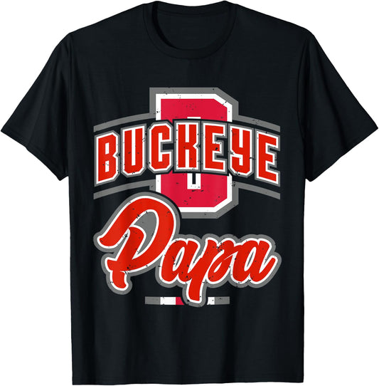 Buckeye Papa T-Shirt - T-Shirt | Black