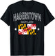 Retro Hagerstown Maryland MD Flag Sport Throwback T-Shirt - T-Shirt | Black