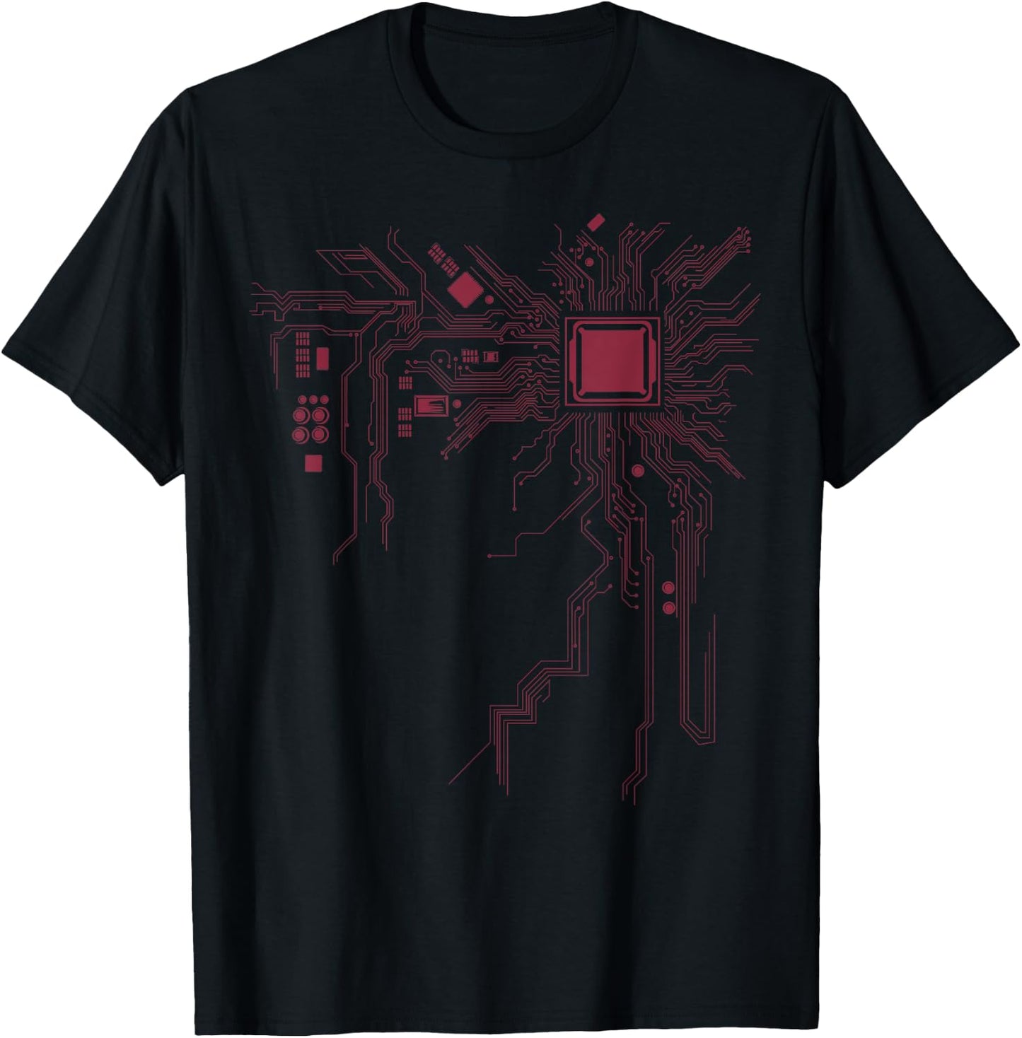 Funny Computer Geek Nerd Gift Cool Computer Core Circuit T-Shirt - T-Shirt | Black