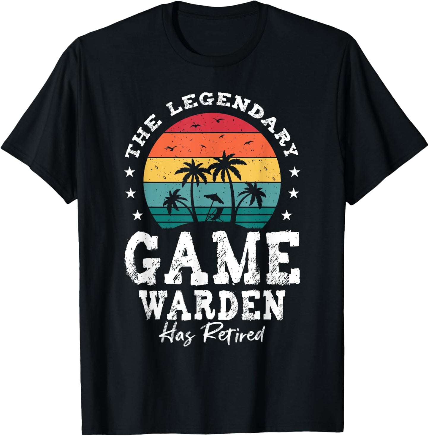 Legendary Retired Game Warden T-Shirt - T-Shirt | Black