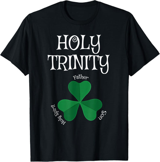 Christian St Patricks Day - Shamrock Holy Trinity T-Shirt - T-Shirt | Black