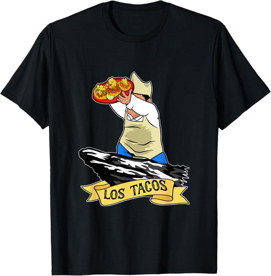 Los tacos Funny Tacos al Pastor Mexican Food T-Shirt - T-Shirt | Black