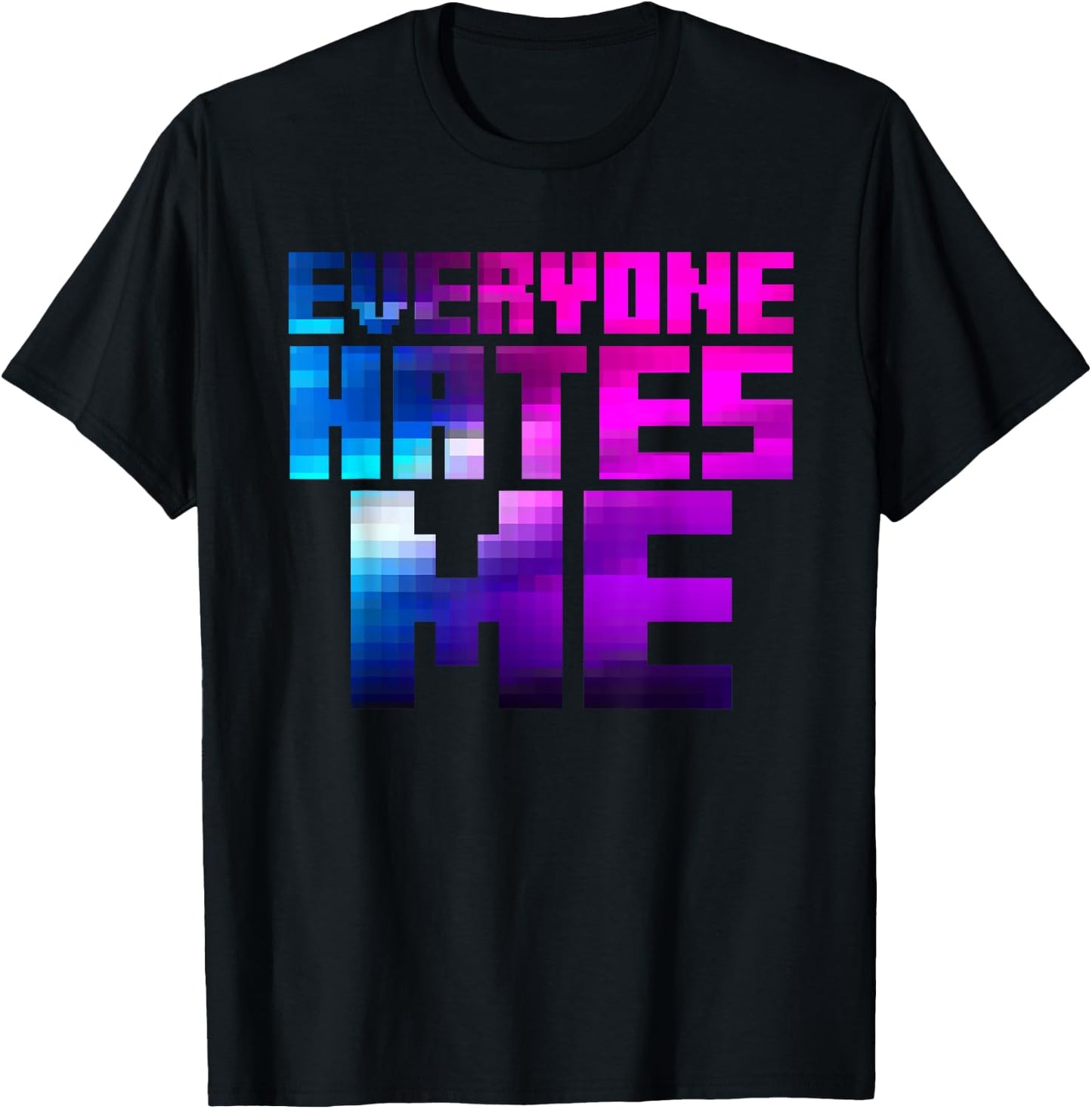 everyone hates me Aesthetic vaporwave T-Shirt - T-Shirt | Black
