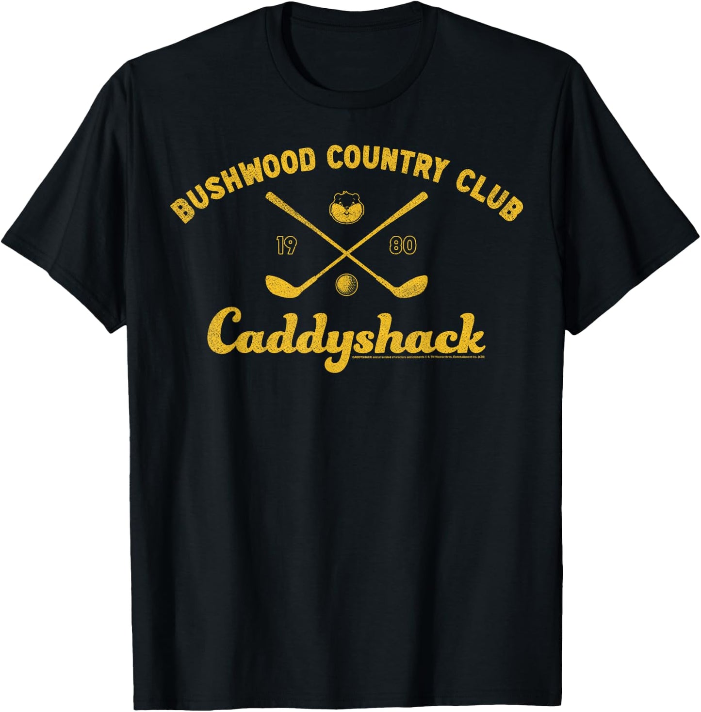 Caddyshack Bushwood Country Club Logo T-Shirt - T-Shirt | Black