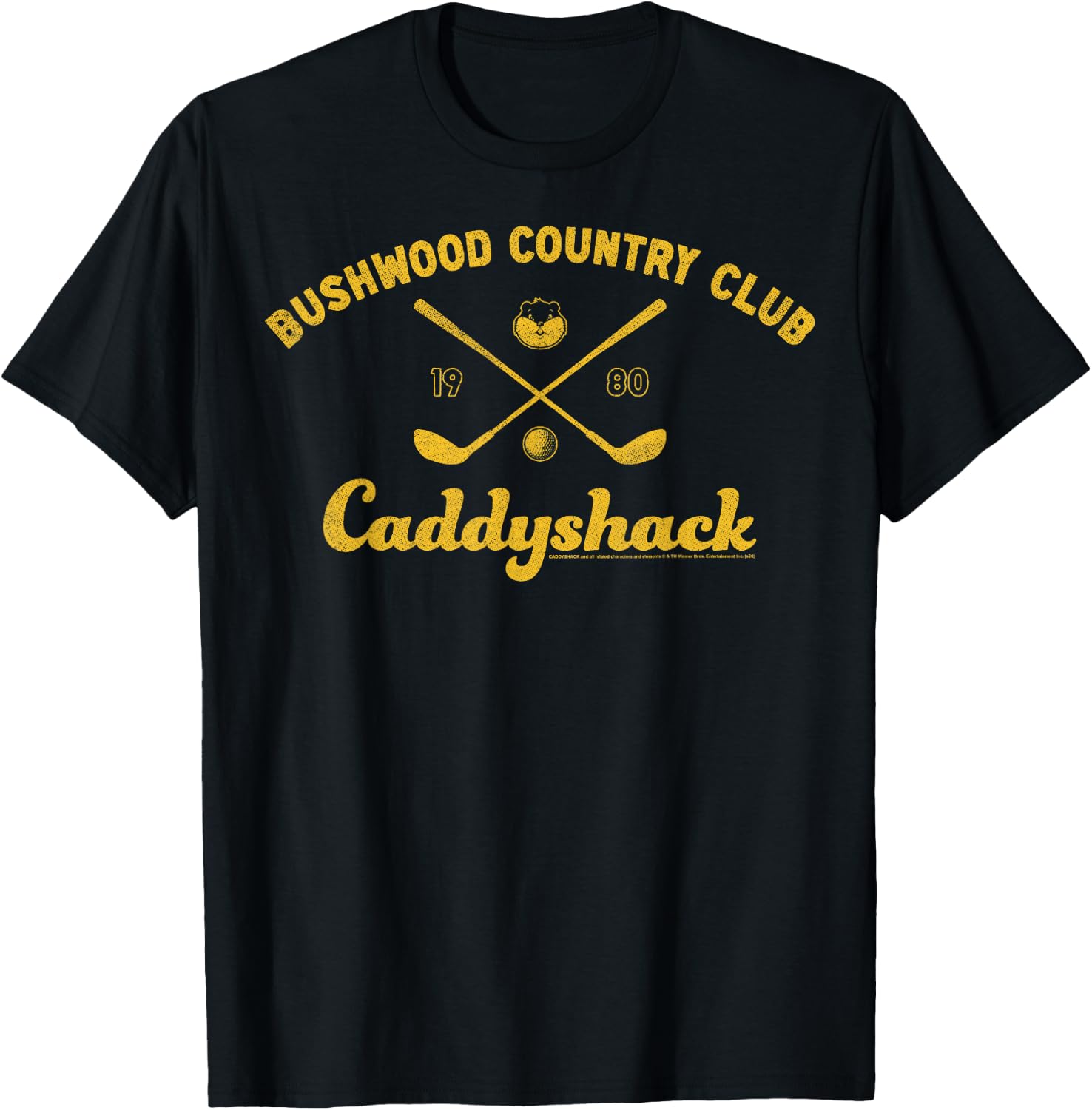 Caddyshack Bushwood Country Club Logo T-Shirt - T-Shirt | Black