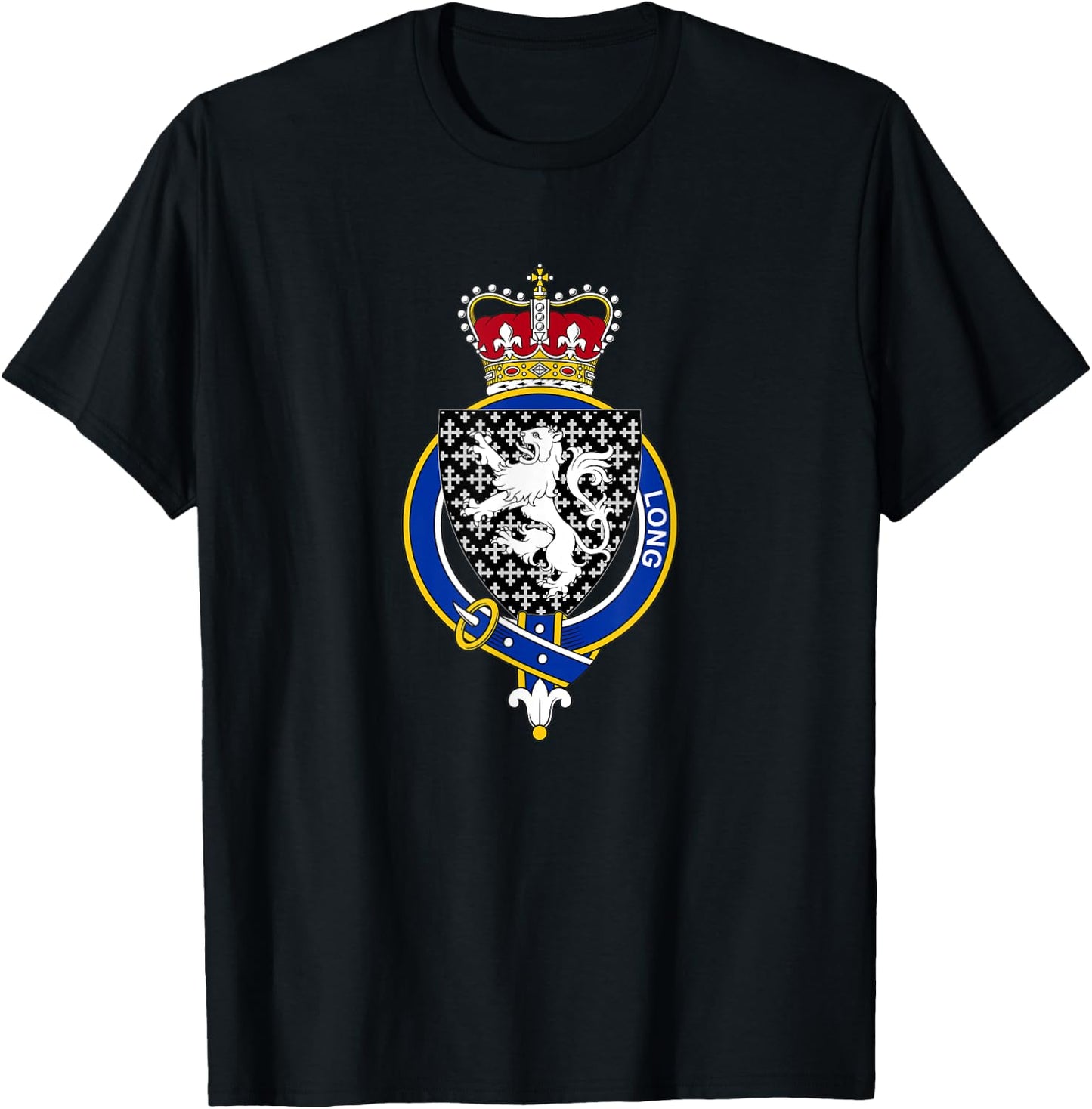 Long Coat of Arms - Family Crest T-Shirt - T-Shirt | Black