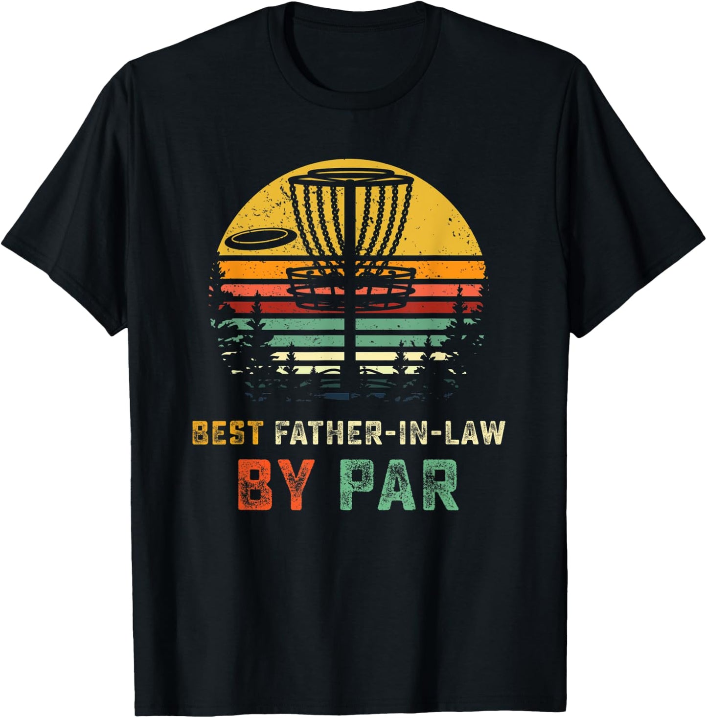 Best Father In Law Disc Golf Gift Golfer Golfing Frisbees T-Shirt - T-Shirt | Black