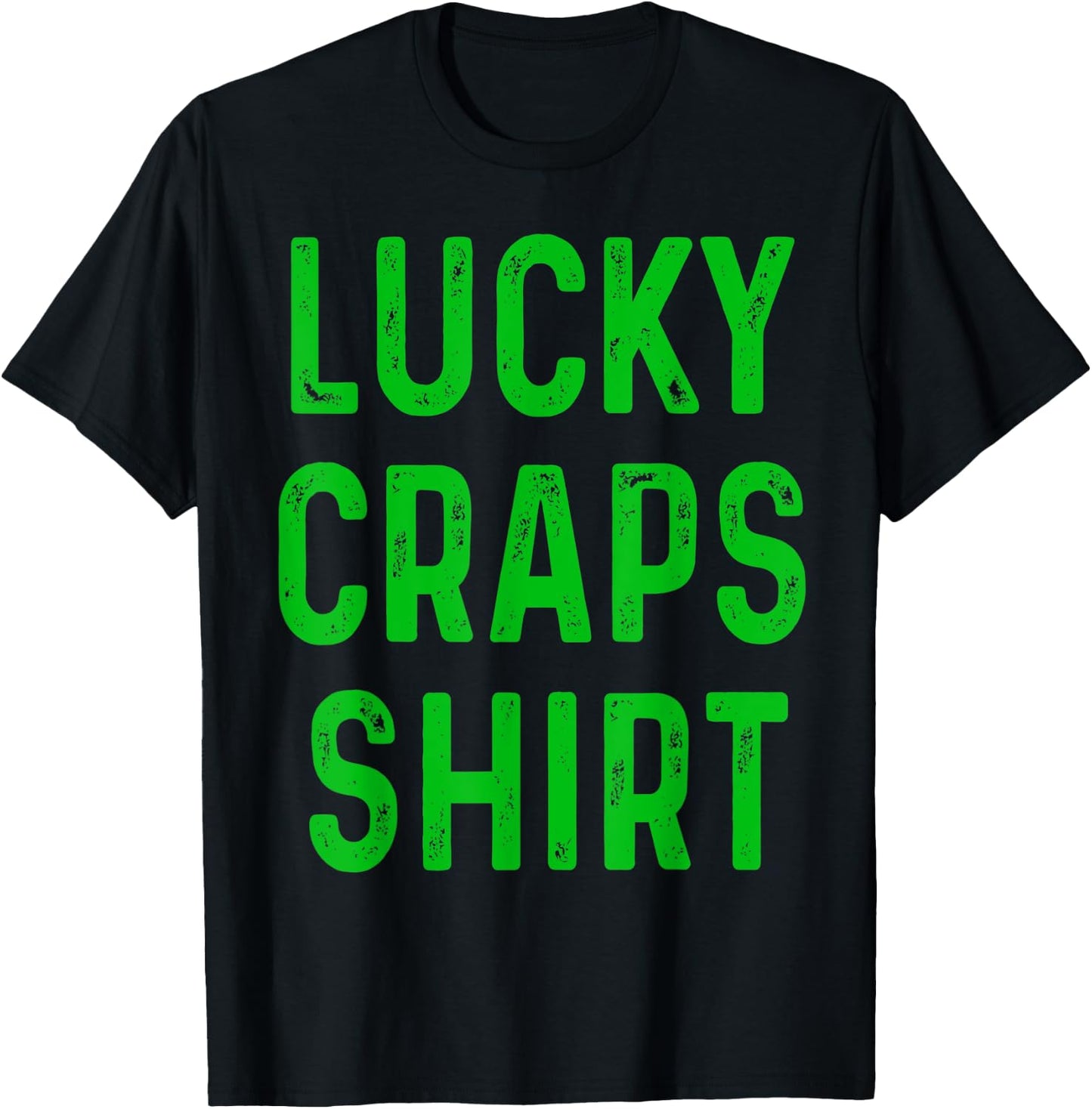 Retro Lucky Craps Shirt Funny Gambling Gift Gambler Shirt T-Shirt - T-Shirt | Black