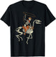 Halloween Cowboy Horse Skeleton Costume Men Boys Kids Women T-Shirt - T-Shirt | Black