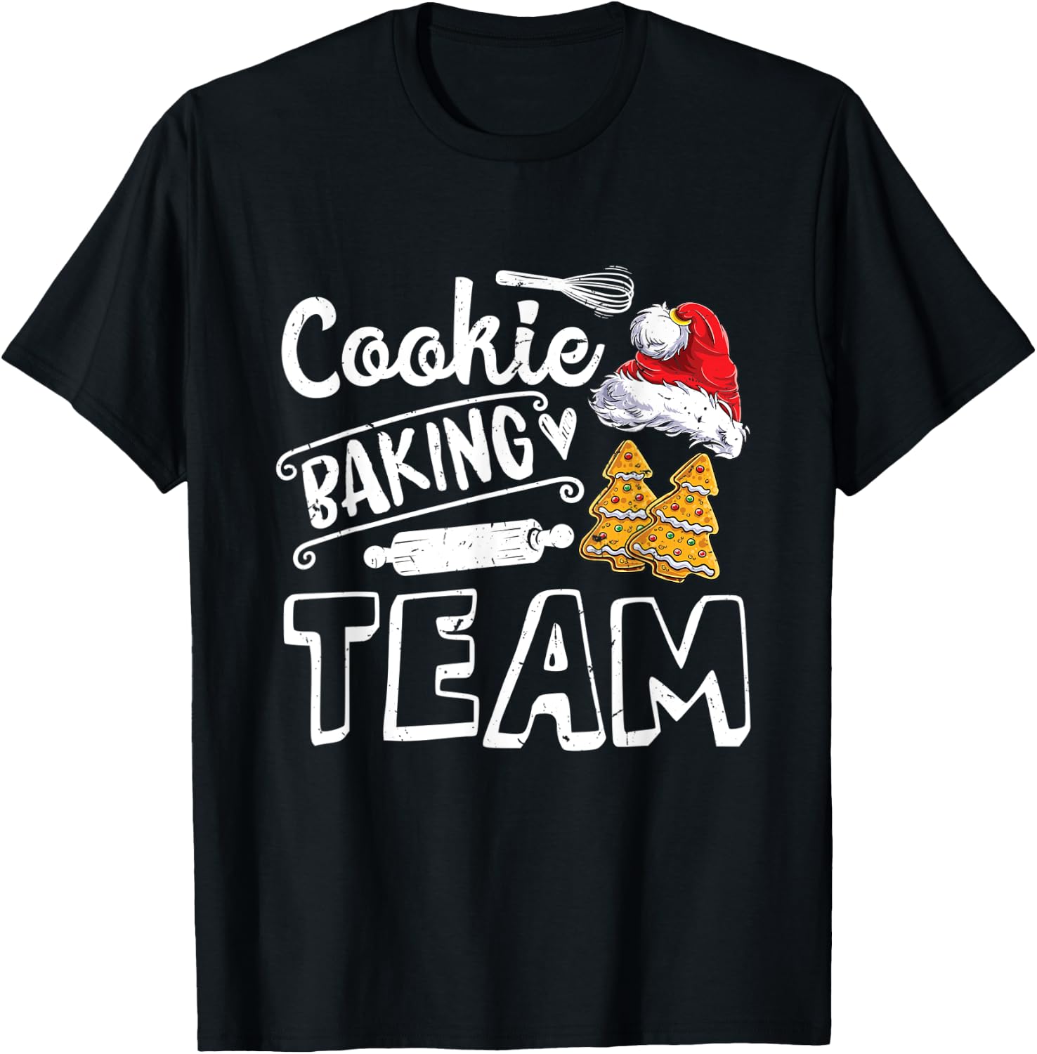 Cookie Baking Team Christmas Squad Xmas Crew m Gingerbread T-Shirt - T-Shirt | Black